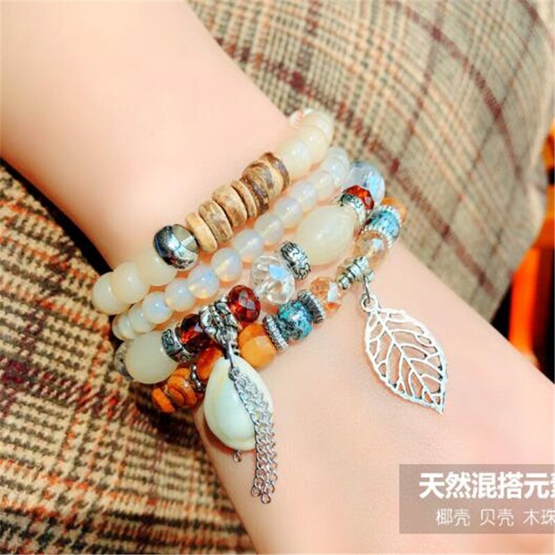Charm bracelet & bangles for Women Jewelry Original Bracelets Pulseira summer boho 4pcs/set bracelet