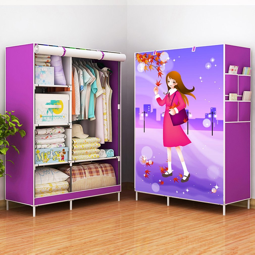 Simple Wardrobe Storage Closet Hanging Wardrobe Reinforcement Combination