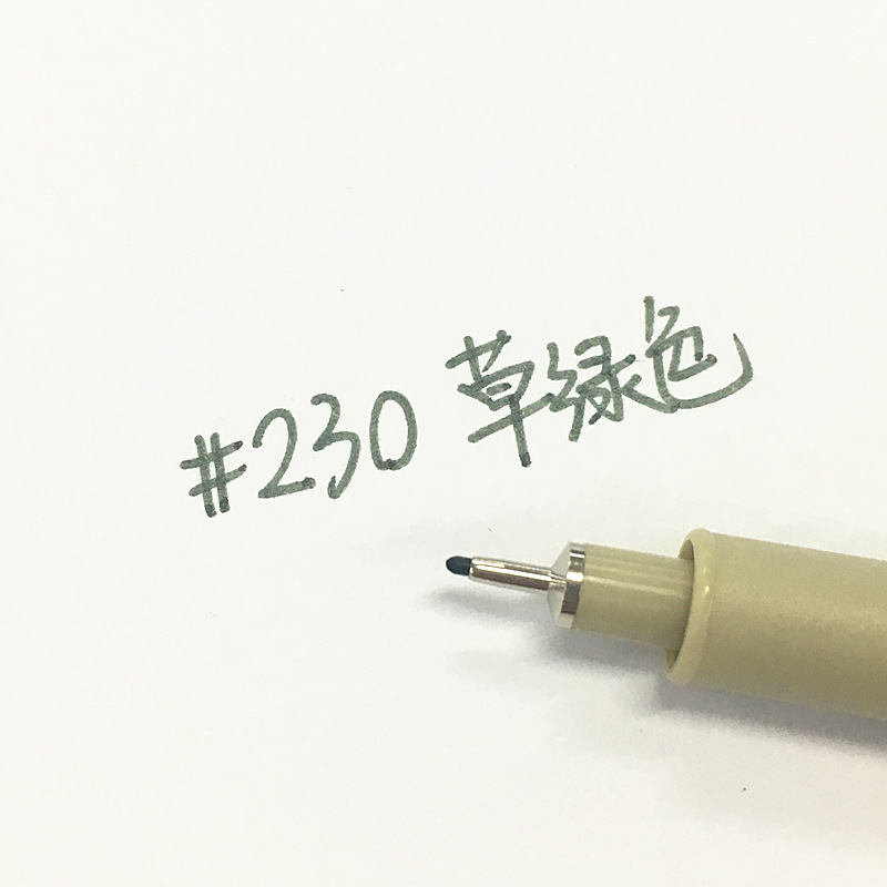 1Pcs Colors Porous-Point Pens Waterproof Hand-Drawn Sketch Needle Pen Dawing Liner Fineliner Cartoon Signature Pen: 05 Dark Green