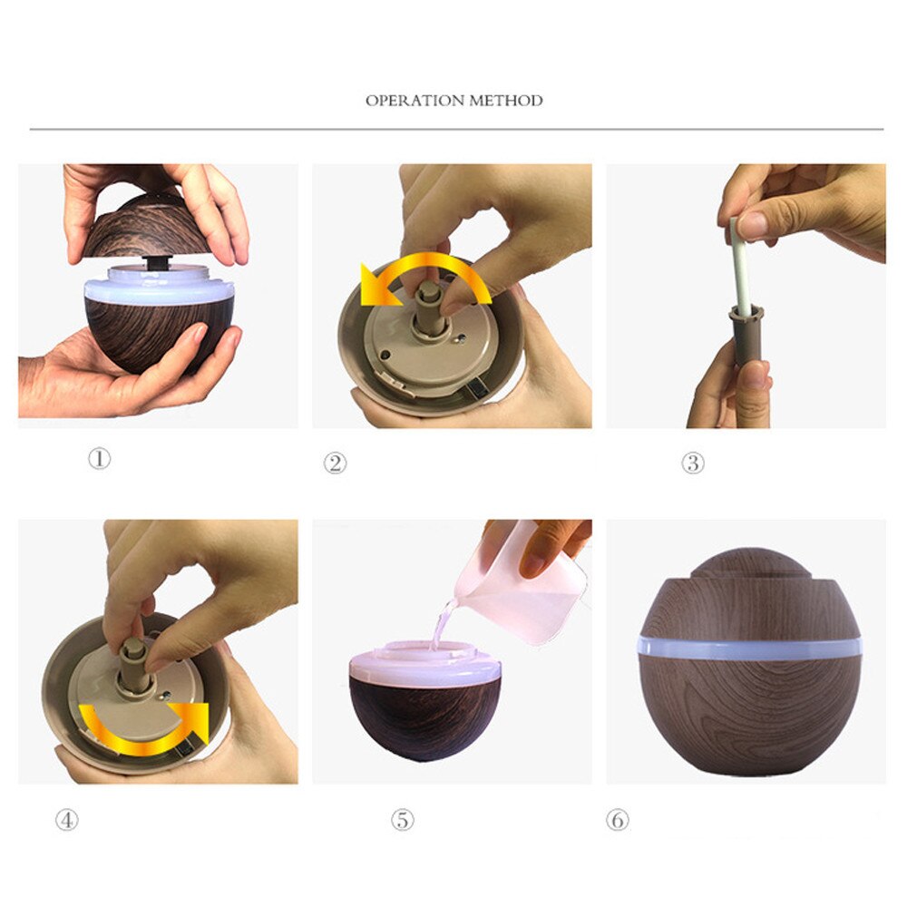 500 Usb Air Humidifier Aroma Diffuser Remote Control 7 Colors Changing Led Lights Cool Mist Maker Air Purifier For Home #BL4