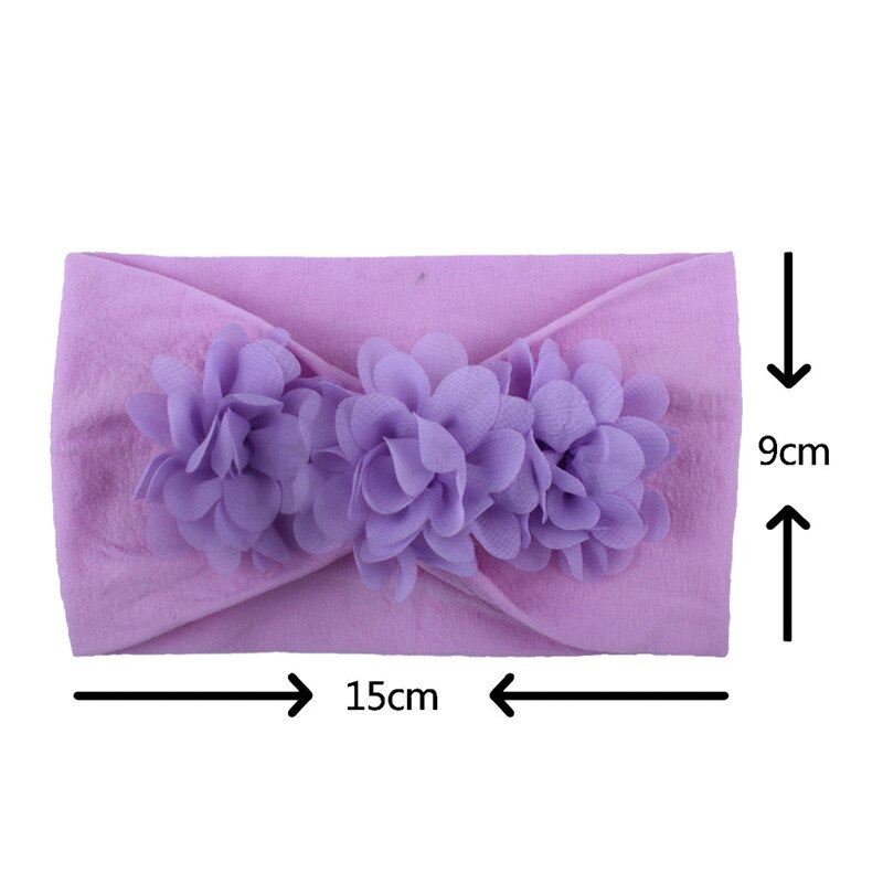 Baby Girl Flower Headbands Newborn Elastic Hairband Soft Princess Head Wraps Baby Hair Accessories Haarband Bandeau Bebe