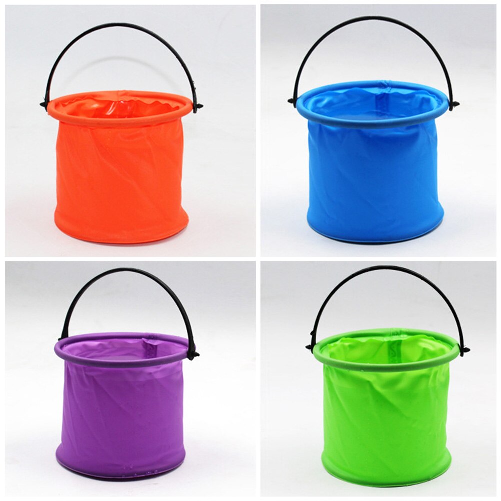 Washing Bag Camping Supplies Tools Fishing Folding Bucket With Compartment Portable Ergonomic Outdoor Camping Bathroom Kitchen