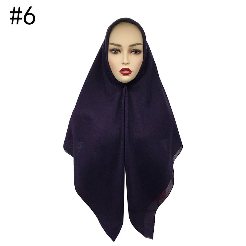 Islamique hijab carré musulman foulard malaisie tudung bawal bandana femmes silencieux hijab châles dame solide écharpe: 6