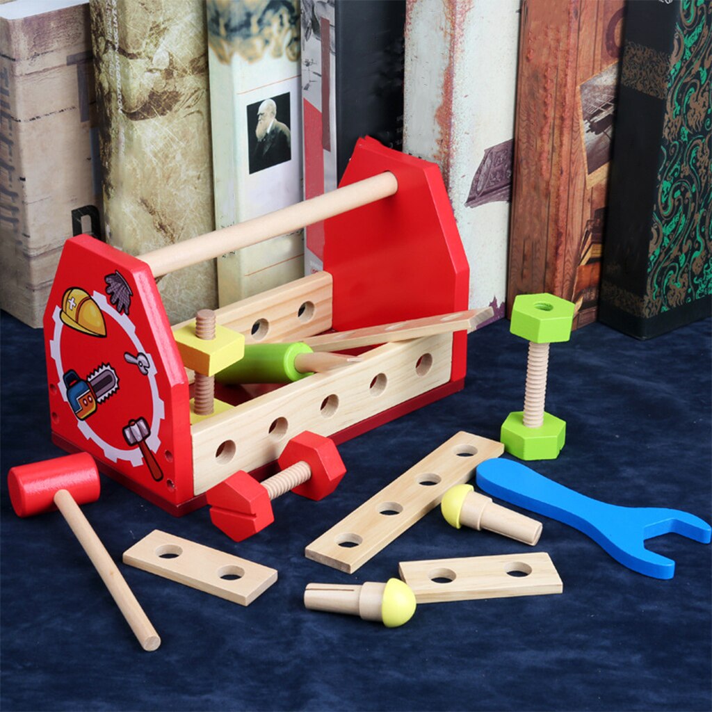 Kinderen Houten Toolbox Kit Speelgoed Bouw Gereedschappen Voor Kinderen 3 En Hoger