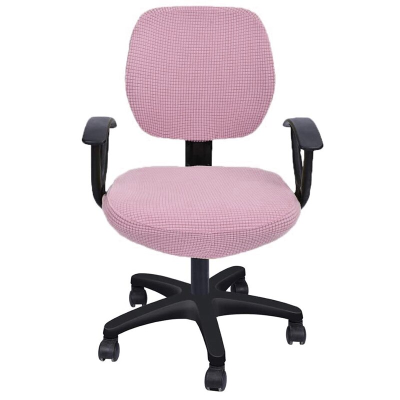 3 arten Material Büro Stuhl Abdeckung strecken Computer Stuhl Abdeckung Schreibtisch Stuhl Sitz und Zurück Abdeckungen Universal-: Typ 3 Rosa