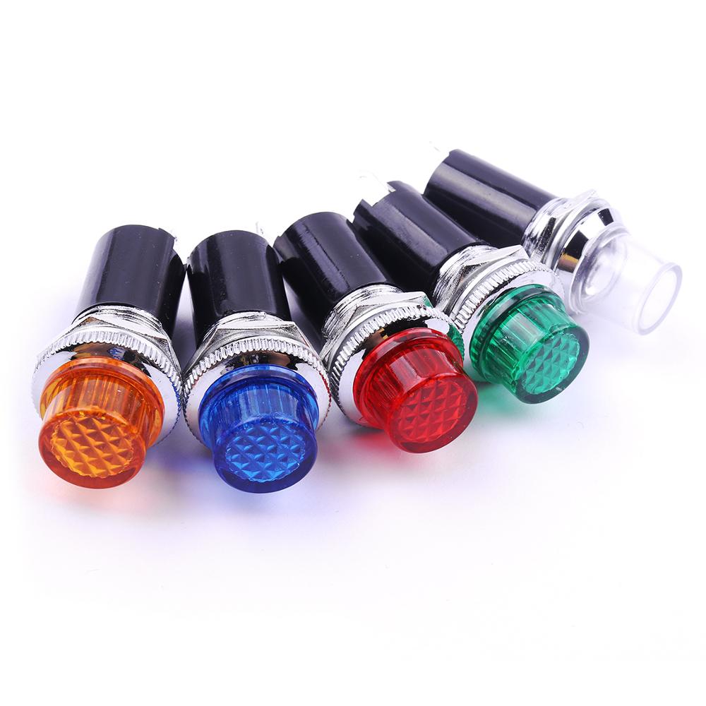 6Pcs Ac 220V Panel Mount Signaal Power Led Indicator Licht 10W IP67 DH16-HS Blauw Geel Groen Wit pilot Lamp