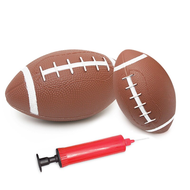 2 st/set rugby barn utomhus sport amerikansk fotboll söt elev träning boll barn vuxna födelsedag jul (pump, slumpmässigt)