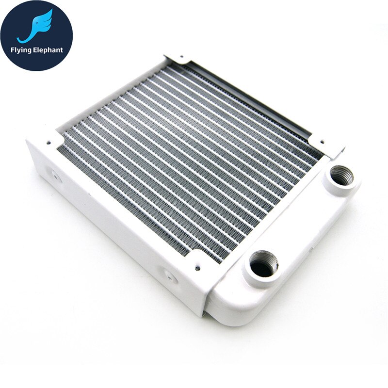 G1/4'' Thread White Full Aluminum 120mm 240mm 360mm Water Cooling Radiator Liquid Water Row For computer Chip CPU GPU VGA RAM: 120