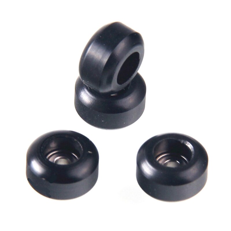 4 Pcs/Set Urethane Bearing Wheels for Wooden Fingerboard: black