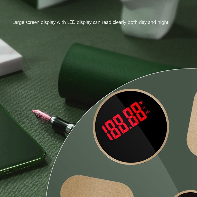 Smart Weegschaal Digitale Weegschaal Voor Body Gewicht Bluetooth Led Screen Samenstelling Analyzer Met Smartphone App