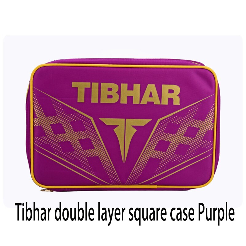 Tibhar – sac de raquettes de Tennis de Table, nouvelle protection carrée pour l'entraînement , ensemble de battes de ping-pong: purple