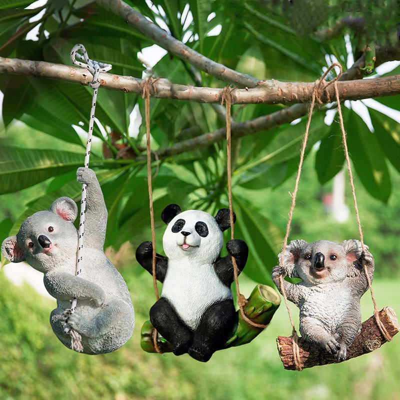 Schattige tuindecoratie, buitenversiering, simulatie van dierensculptuur, panda, koala, knutselwerkjes, woonaccessoires, speelgoed voor kinderen