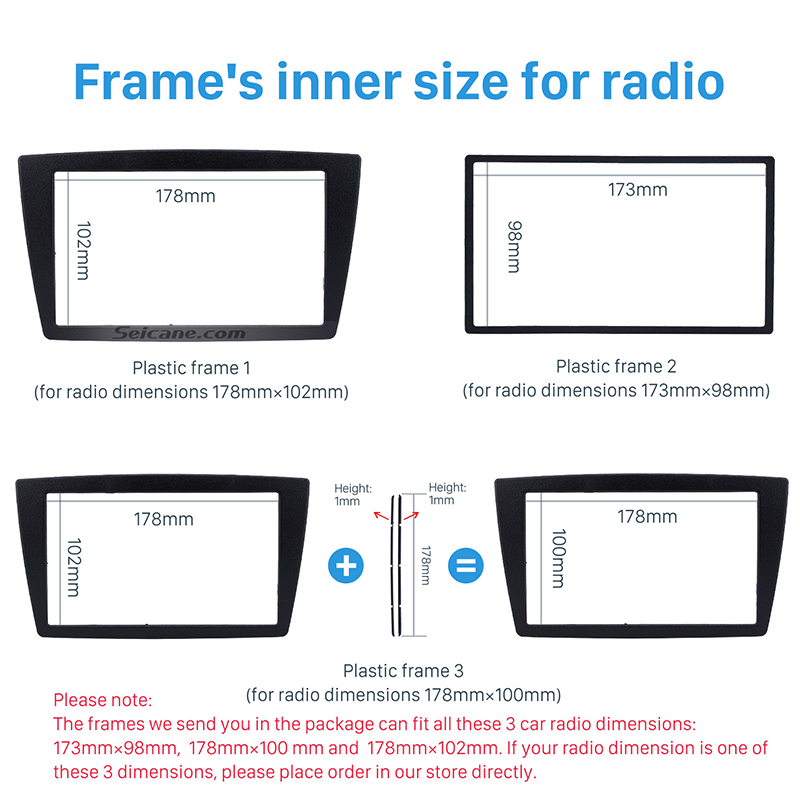 Seicane 2 Din Autoradio Frame Fascia Inbouwen Stereo Panel Voor Gm Chevrolet Lada Granta Dvd-speler Plaat Dash Bezel trim Kit