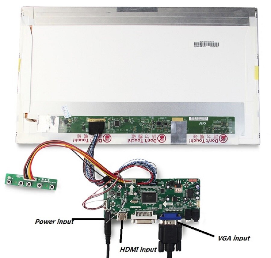 Kit For LP156WF1 HDMI-compatible VGA DVI Panel 1920X1080 Controller board LED LCD Screen Monitor Audio card DIY 40pin LVDS 15.6&quot;