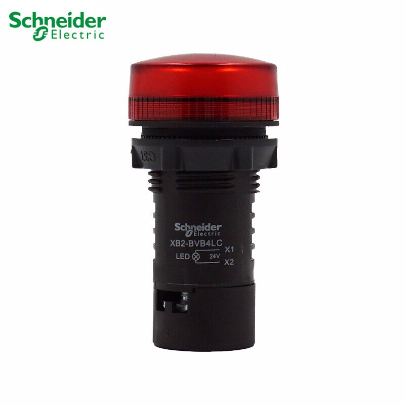 5pcs New AC/DC 24V 22mm Push button White LED Indicator Light XB2BVB1LC