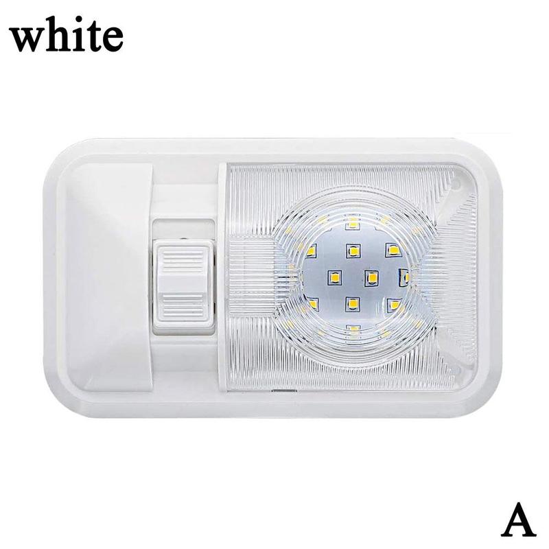 1PCS LED RV Lights 12V 48 LED Interior Double Dome Ceiling Light For RV Boat For Camper Trailer White Caravan Accessories: 24LED White