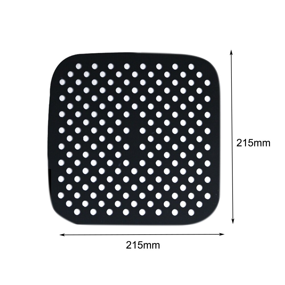 silicone molds for air fryer paper Square Baking silicone shape for airfryer oven paper without oil For baking &amp; pastry tools: 8.5inch Black