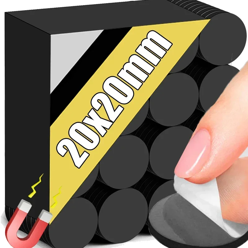 50/200PCS Self Adhesive Magnets Sheet Soft Flexible Magnetic Sticker for DIY Craft Refrigerator Whiteboard Office Photo Sticker: 4m / Orange