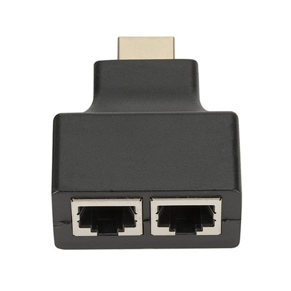 30 Meters HDMI Extender to Dual RJ45 Over Cat 5e/6 Network Ethernet 4K Adapter HD 1080P HDMI Over RJ45