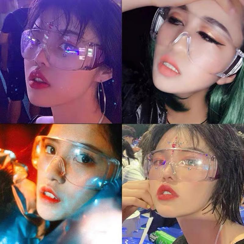 Motorcycle PC-Safety Glasses Eye Protection Anti-Dust Shock Goggles Transparent Eyepiece UV Proteccion Women Men Sunglasses