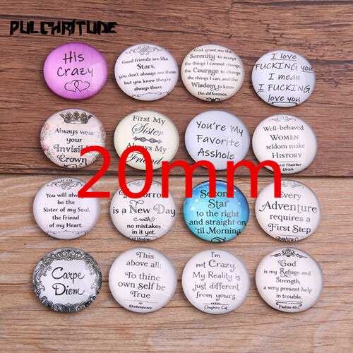 Slumpmässig 6 st blanda engelska bokstäver mönster runt glas cabochon 20mm 25mm kupol platt baksida gör-det-själv smycken att hitta  t6721: 20mm