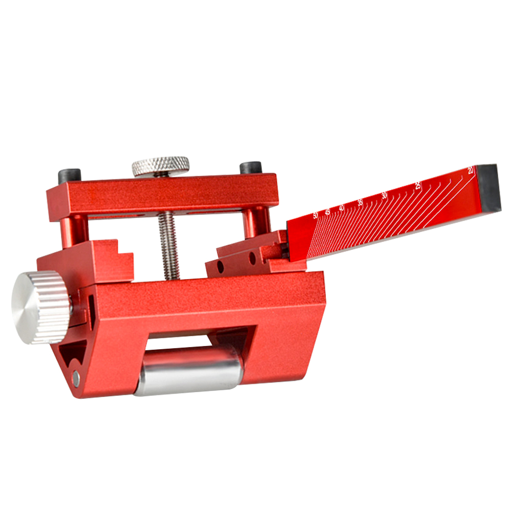 Manual Knife Sharpener Metal Sharpener Abrasive Tools Sharpening Jig Angle Adjustable Inclined Edges Wood Chisel Fixing Bracket: Red