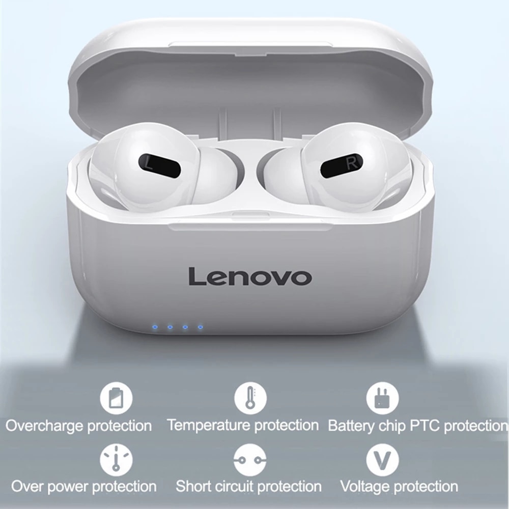 Lenovo TWS Earbuds Bluetooth 5.0 Wireless Earphone LP1/LP1S/LP2/X9/XT90/X18 Noise Cancelling with Mic Sport Earphones