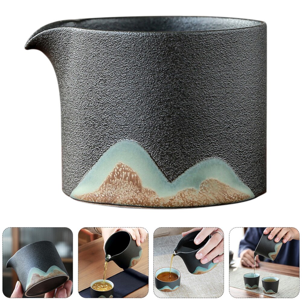 1Pc Japanese Style Ceramic Tea Pitcher Practical Home Tea Dispenser Tea Set