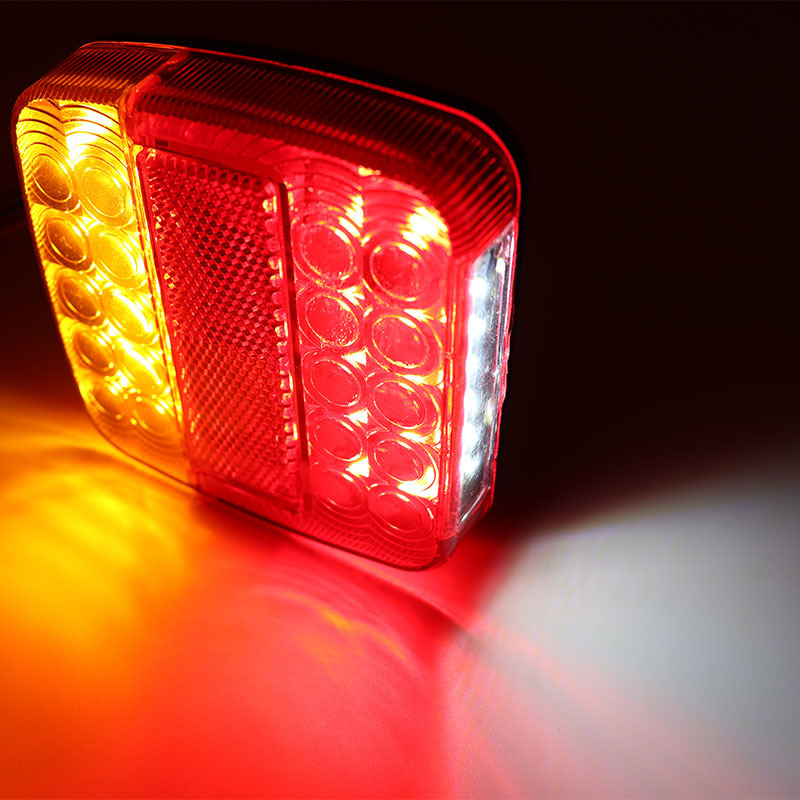 2 sztuk 12V-24V ciężarówka z przyczepą karawana 26 doprowadziło Taillight skręcać wskaźnik sygnału hamulca zatrzymać lampa tylna rewers z numer rejestracyjny światła