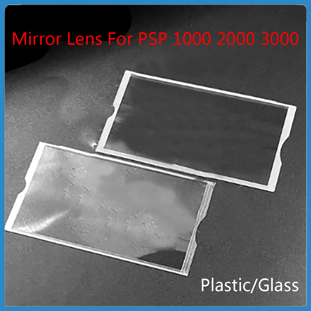 Mirror Lens For PSP 1000 2000 3000 Case Glass Plastic LCD Screen Lens Cover Protector Transparent Frame screen Cover Replacement