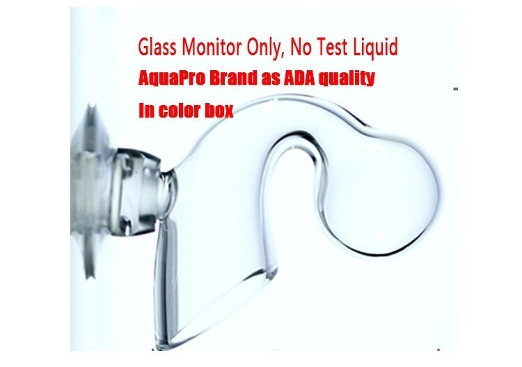 AquaPro ADA R Shape CO2 Aquairum Testing Kit With Glass Monitor For 10ml Long Time Last Test Liquid: AquaPro Monitor
