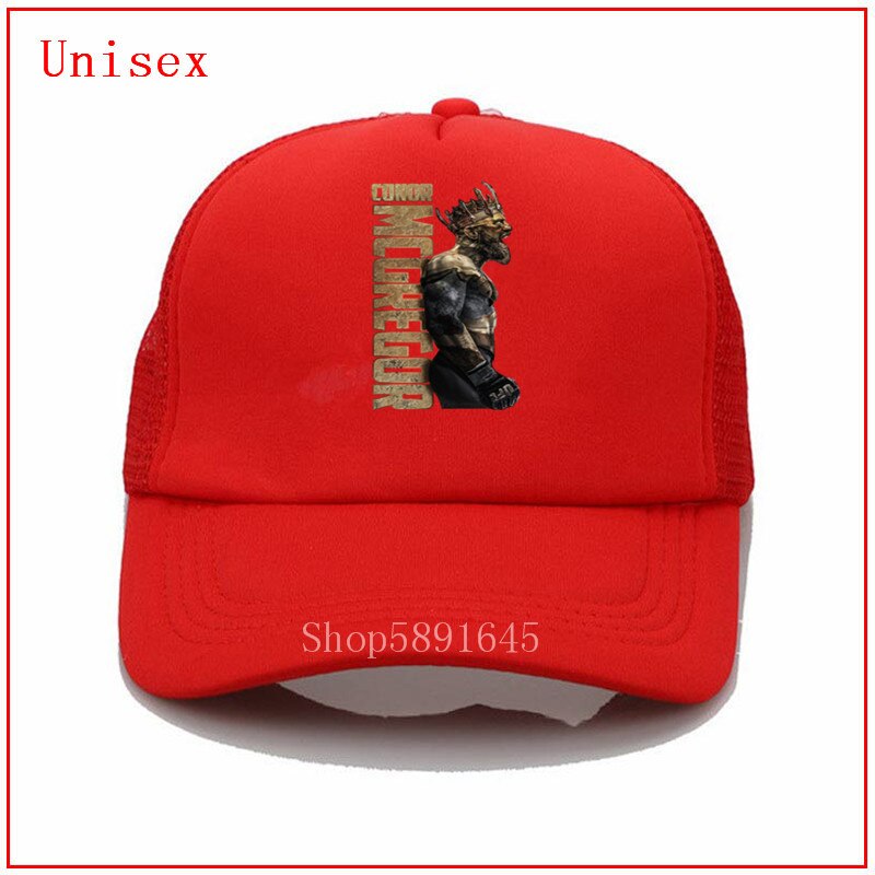 The King Of Conor Mcgregor Baseball cool Cap Embroidery Dad Hat 100% Cotton Snapback Caps Unisex Adjustable caps: red / Adult