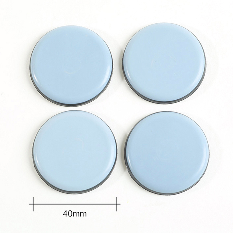 4/8Pcs Furniture Sliders Pads Sliding Block Table Chair Leg Mat Floor Protector For Hardwood Rug PTFE Furniture Legs: Blue
