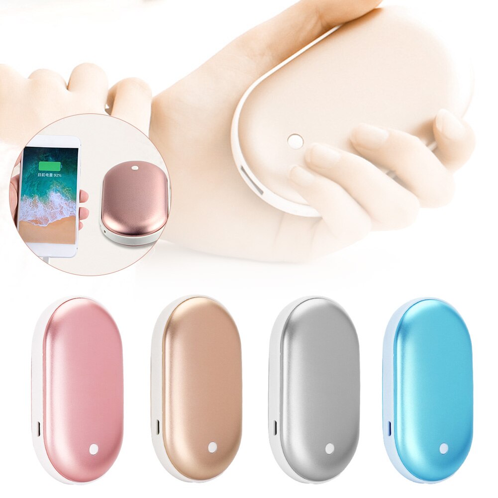 Mini Winter Mini Hand Warmer Heating Pad USB Rechargeable Handy Warmer Heater Pocket Cartoon Electric Heater Warm 5200mAh