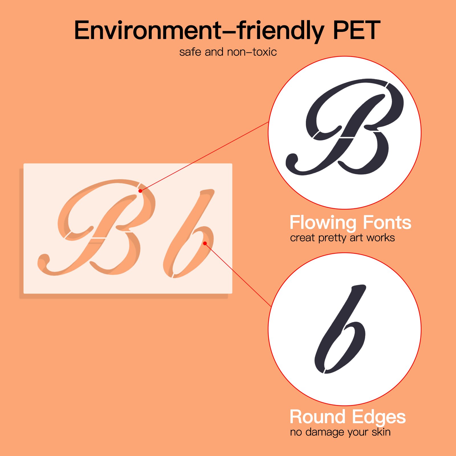 40/45PCS Stencils Letter and Number Template Reusable Washable Alphabet Stencils Environment-friendly PET Art Craft Templates