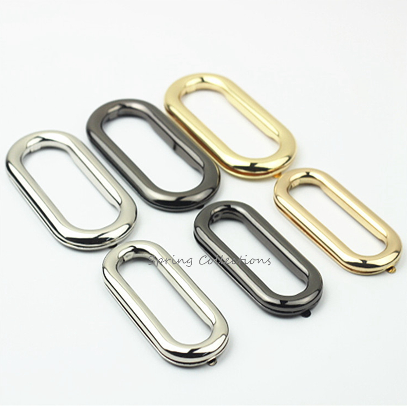 Ilhós de ilhó tipo oval interno 75/88mm com revestimento de superfície, ilhó para bolsa, acessórios de hardware de couro com 10 tamanhos