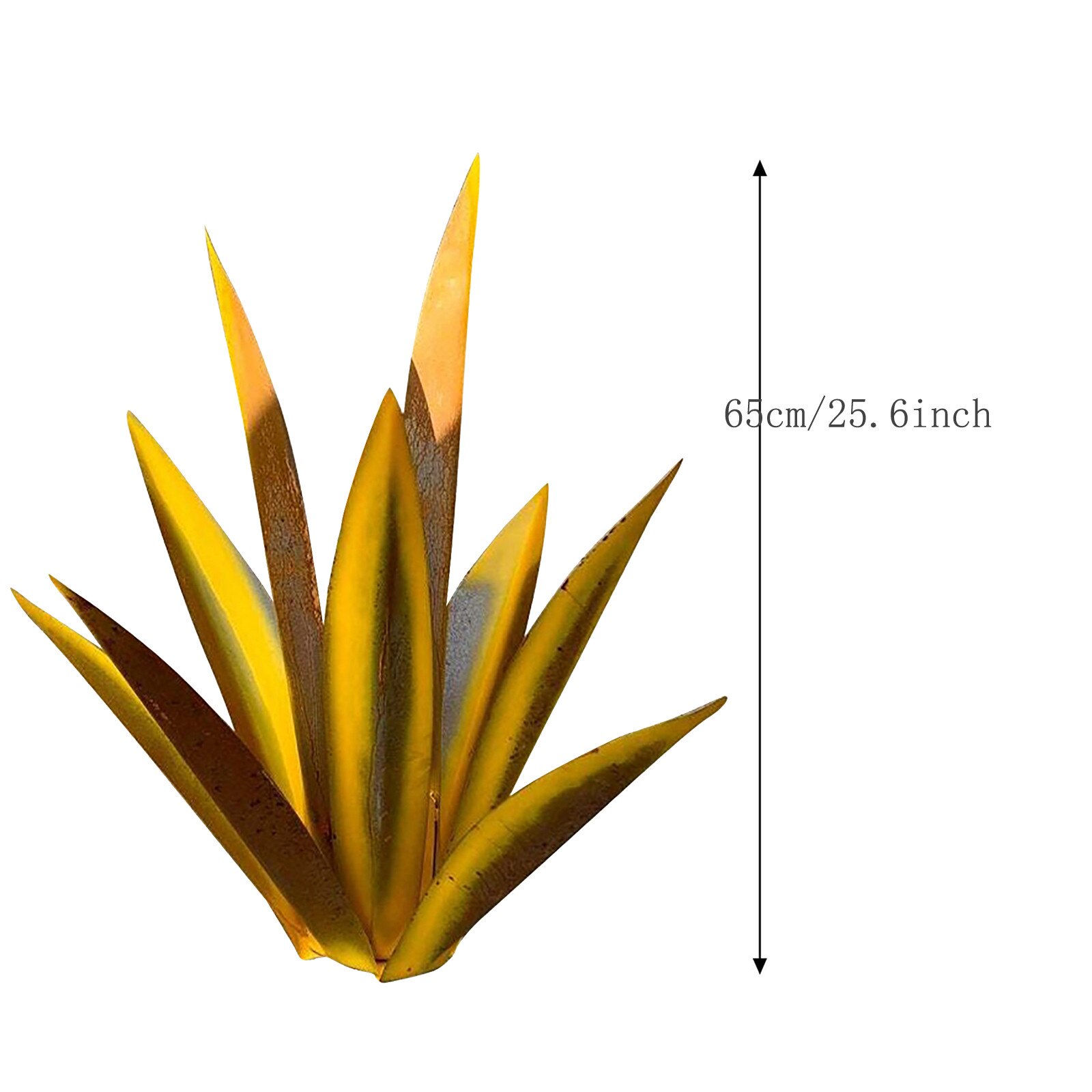Sculpture rustique en métal avec 9 feuilles de Tequila, décoration de jardin, signes de jardin, 27cm/35cm/65cm: GD