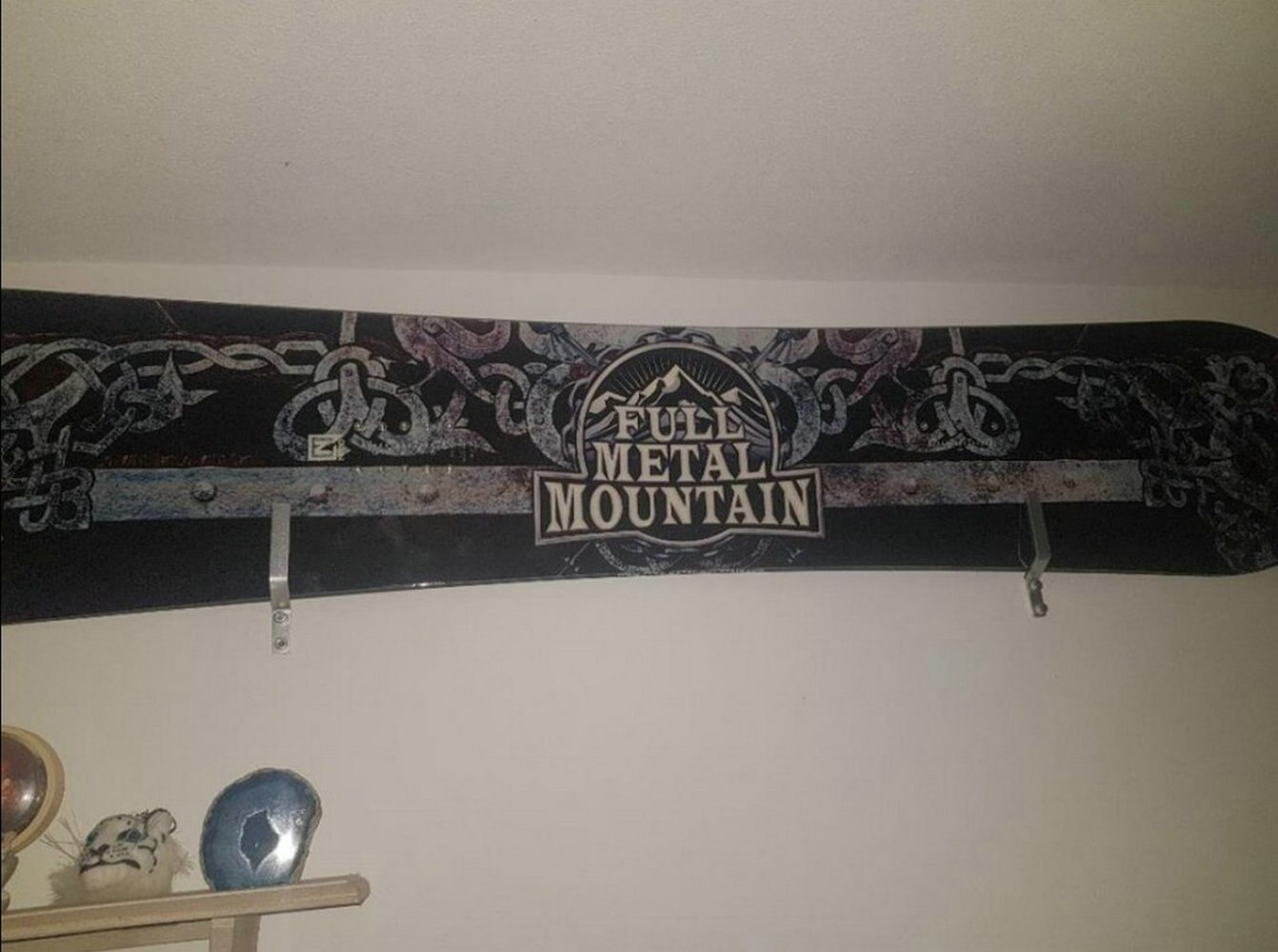 2Pk Snowboard Wandregal Wandmontage Wanddisplay Gestell -Aluminium, hochwertige Aufbewahrungshalter