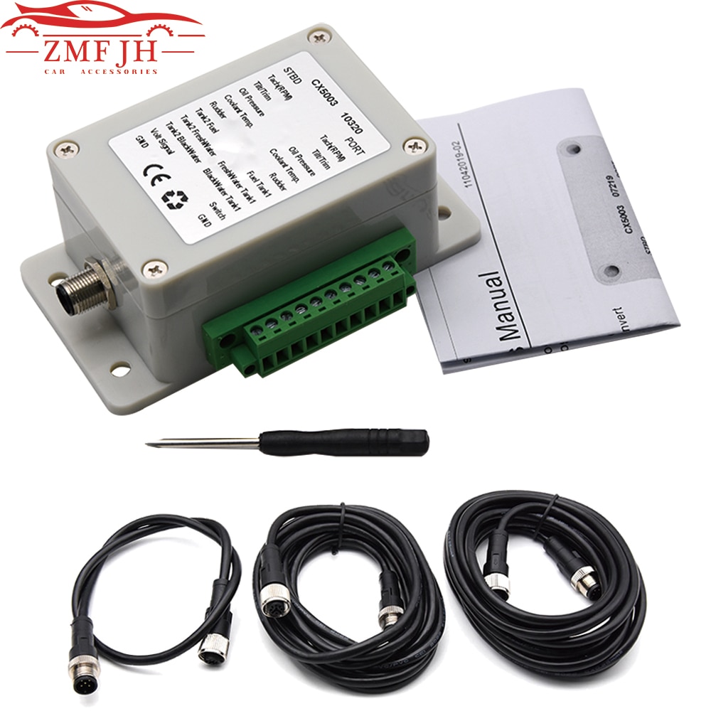 CX5003 convertisseur Double canal NMEA2000/convertisseur N2K 0-190 ohm jusqu'à 18 capteurs avec câble Double tête en 0.5/3/4 mètre