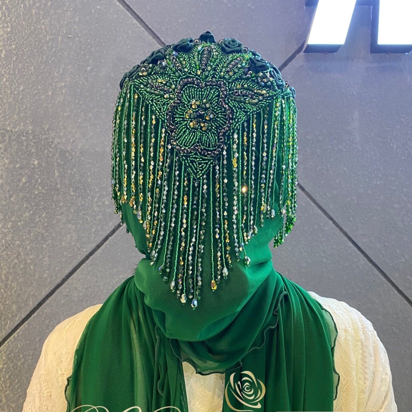 Muslimske islam brude bryllup hijabs håndlavede sjaler wrap hijab: D