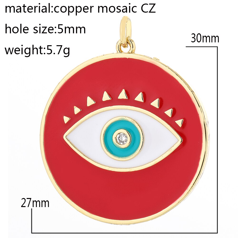 Duża cyrkonia złe niebieskie oczy urok projektant wisiorek tworzenia biżuterii kolczyki naszyjnik turecki grecki serce oko Charms Diy akcesoria: AC210230G2