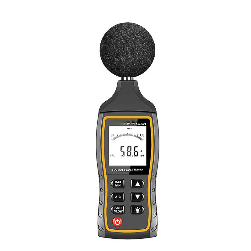 Digital Sound Level Meter Noise Volume Measuring Instrument Decibel Monitoring Tester 30-130dB USB Data Storage Alarm