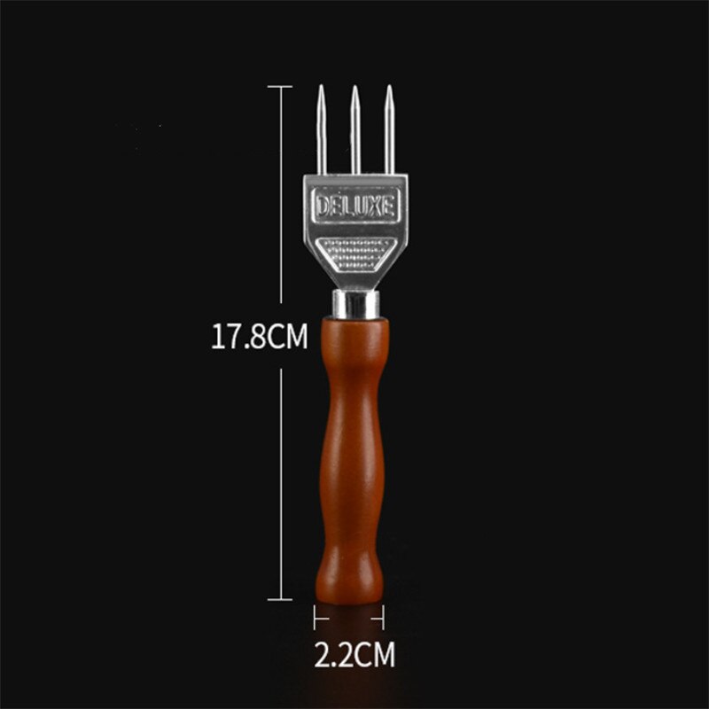 Japanese Ice Hammer Stainless Steel Three Pronged Ice Chipper With Wood Handle Ice Crushers for Cocktail Bartender Bar Tools