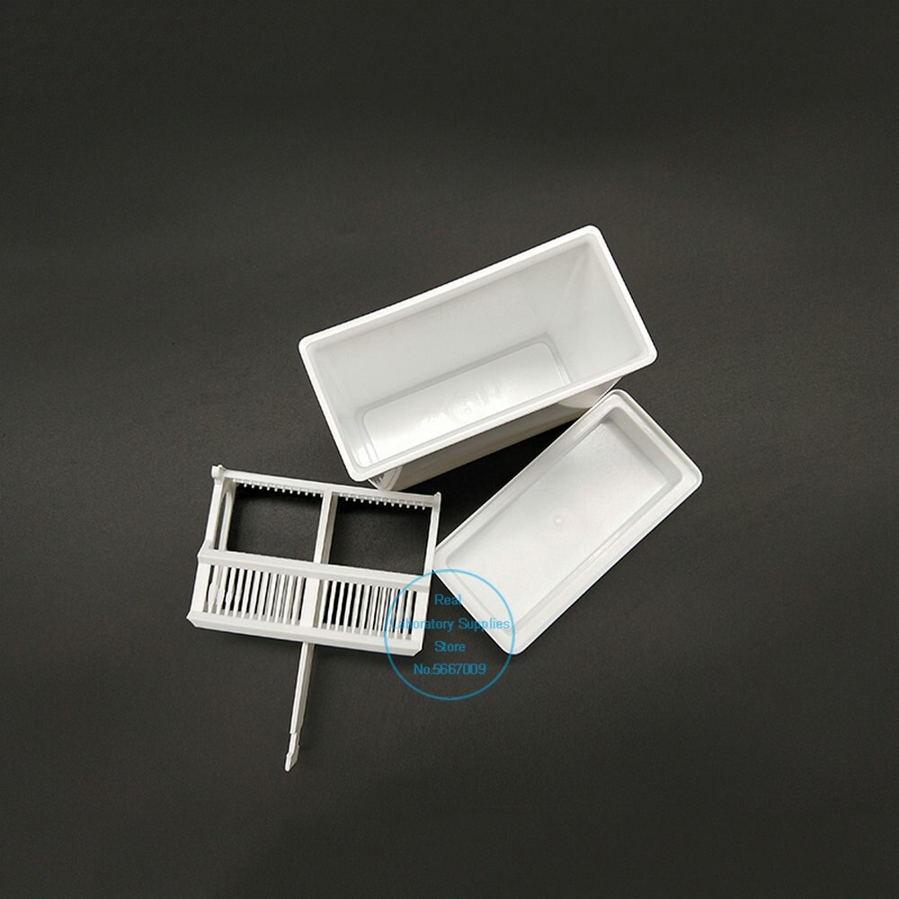 1set lab plastic staining tank staining rack antigen repair box for containing 24-piece glass slide
