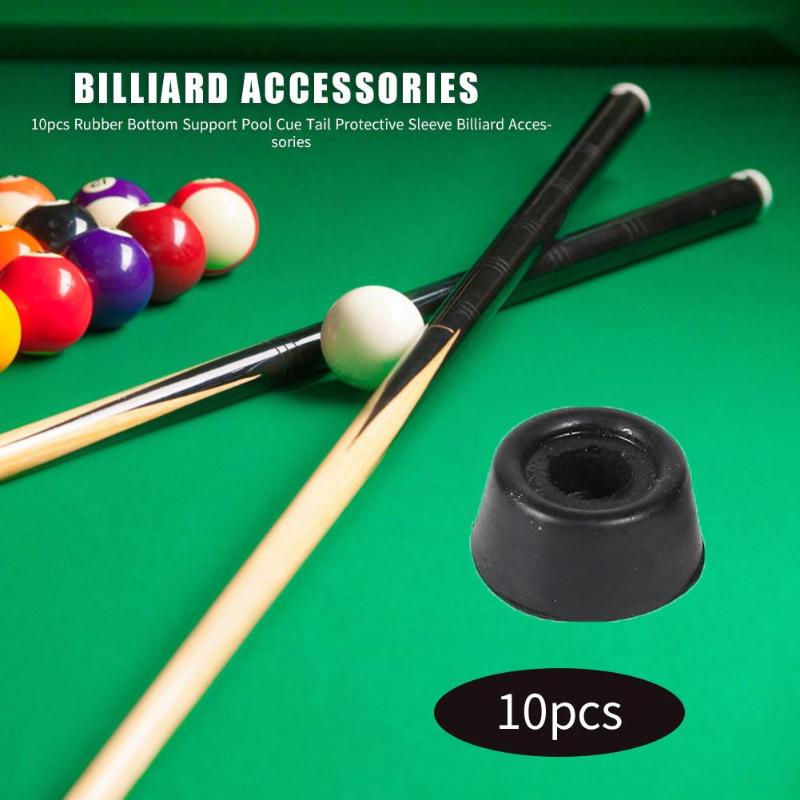 10Pcs Pool Cue Staart Beschermhoes Biljart Rubberen Onderkant Ondersteuning Pad