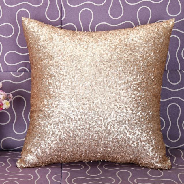 40*40cm enfärgad glitter paljett kuddfodral café bilbarnstol capa poszewki na poduszki dekoracyjne: Gul