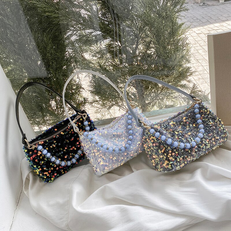 Paillettentaschen für damen, schultertaschen, luxuriöse perlenhandtaschen, damentaschen
