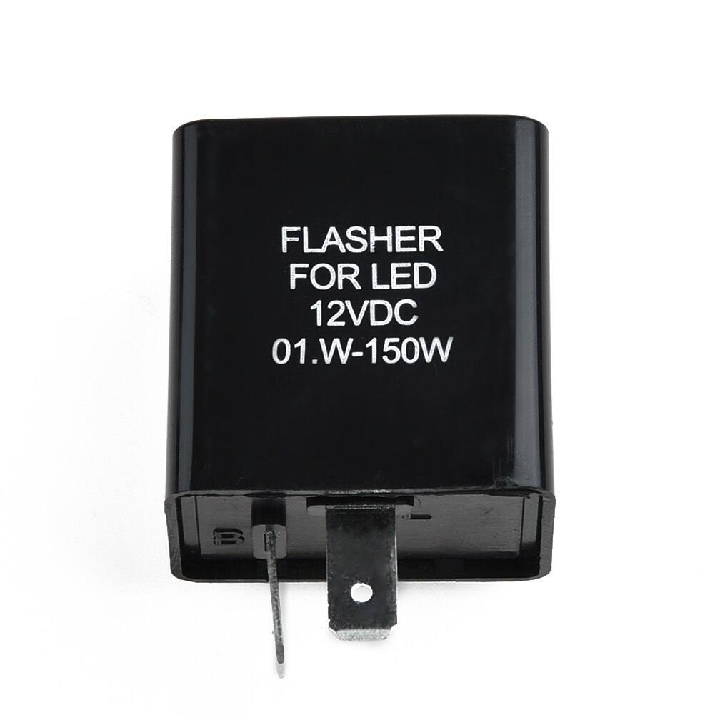 Replacement LED Flasher Relay Electronic Fix Fast Hyper Flash PVC Plastic Black