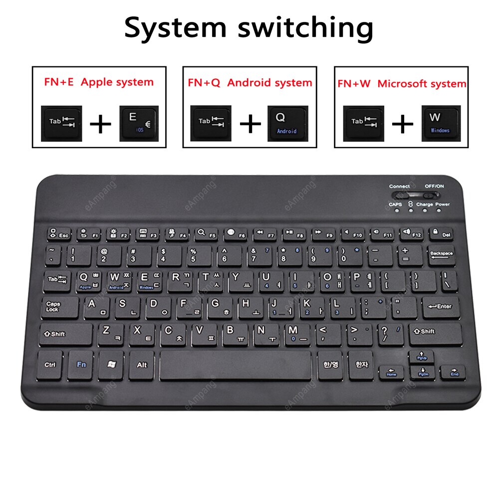 Koreanische Tastatur für iPad 9,7 10,2 10,5 11 für Samsung 9,7 10,1 10,5 für Huawei 10,1 Drahtlose Bluetooth für Android ios Fenster