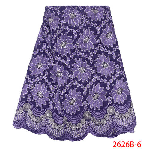 Schweizer Schleier Schnürsenkel in schweiz Afrikanischen Trockenen Spitzen Stoff Emboridery Baumwolle mit steinen KS2626B-1: Bild 6